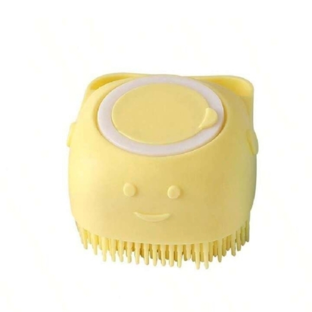 Silcone Pet Bath‎ Massaging Comb Yellow